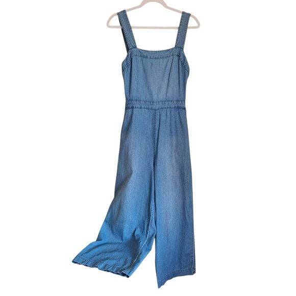 madewell denim apron bow-back jumpsuit womens size 2 - Picture 4 of 8
